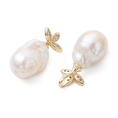 Baroque Natural Edison Keshi Pearl Pendants PALLOY-JF05194-1