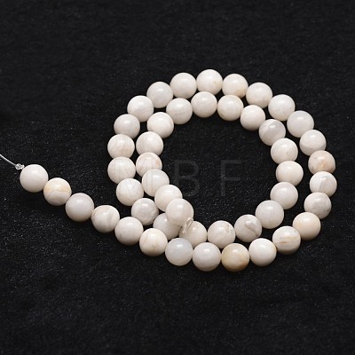 Natural White Crazy Lace Agate Bead Strands G-D840-55-8mm-1