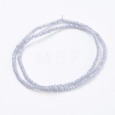 Electroplate Glass Beads Strands GLAA-F078-PL04-1