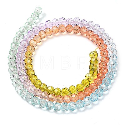 Transparent Painted Glass Beads Strands X1-DGLA-A034-T4mm-A12-1