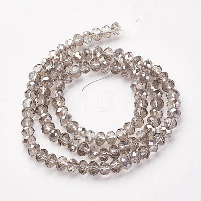 Electroplate Glass Beads Strands X-GR6MMY-01S-1