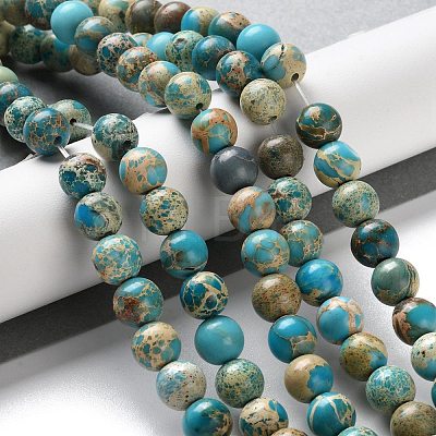 Dyed Natural Regalite/Imperial Jasper/Sea Sediment Jasper Beads Strands G-B124-C01-04-1