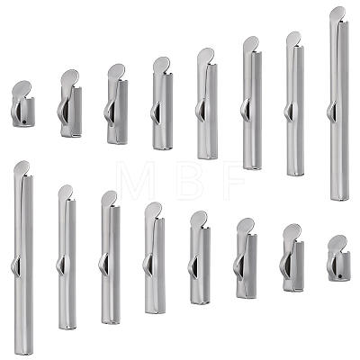 304 Stainless Steel Slide On End Clasp Tubes STAS-BC0004-05-1
