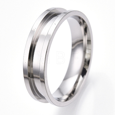 201 Stainless Steel Grooved Finger Ring Settings RJEW-TAC0017-6mm-04A-1