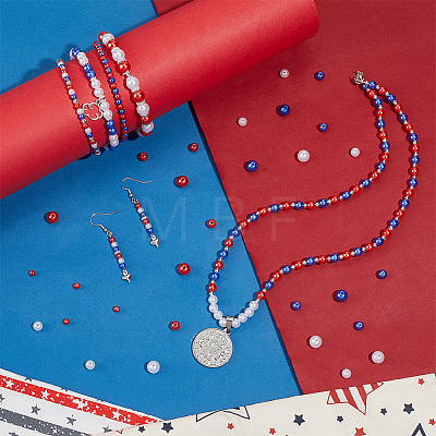 3000Pcs 9 Styles ABS Plastic Imitation Pearl Beads OACR-PH0004-81-1