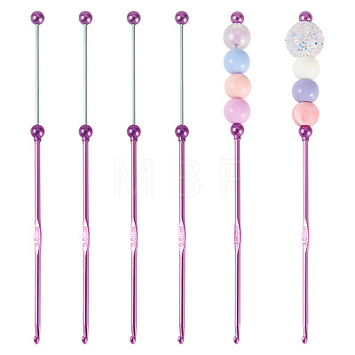 4Pcs DIY Alloy Beadable Crochet Hooks AJEW-TA0003-50B-1