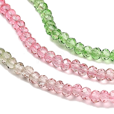 Transparent Painted Glass Beads Strands X1-DGLA-A034-T2mm-A18-1