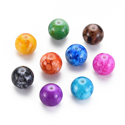 Baking Paint Opaque Acrylic Beads MACR-S308-06E-1