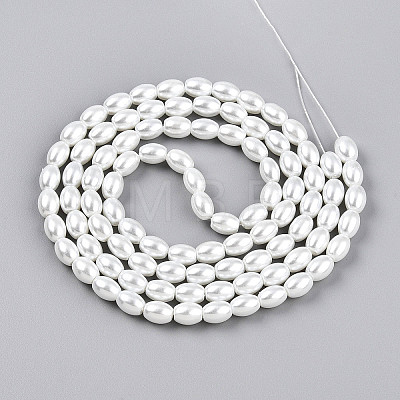 Baking Paint Pearlized Glass Pearl Bead Strands HY-T002-01A-01-1