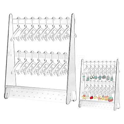 2-Tier Acrylic Earrings Display Stands PAAG-PW0009-03A-1