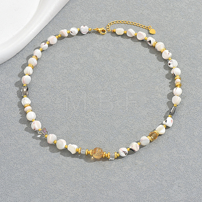 Elegant Natural Shell Nuggets Beaded Necklaces for Women ZE2381-1
