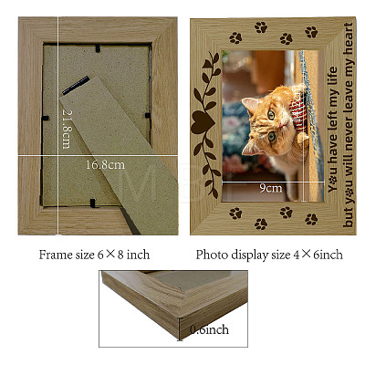Natural Wood Photo Frames AJEW-WH0292-041-1