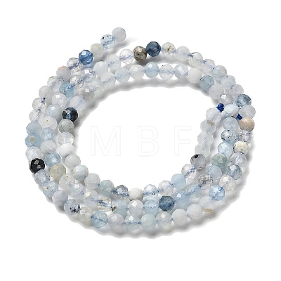 Natural Aquamarine Beads Strands G-RM2025-A17-3mm-B-1