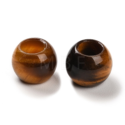 Natural Tiger Eye European Beads G-R488-01J-1