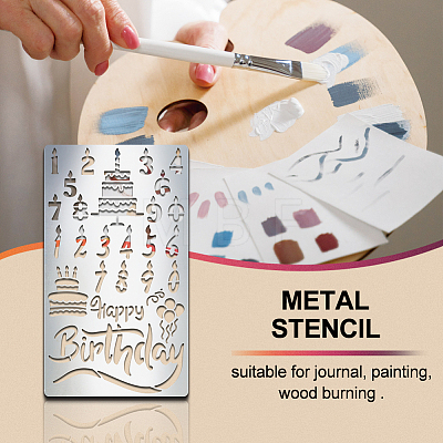 Retro Stainless Steel Metal Cutting Dies Stencils DIY-WH0242-279-1