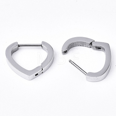 304 Stainless Steel Huggie Hoop Earrings EJEW-N016-001-1