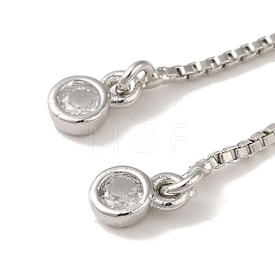 Rack Plating Adjustable Brass Box Chain Slider Bracelet Making KK-M285-03P-1