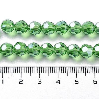 Electroplate Glass Bead Strands X-EGLA-R015-8mm-14-1