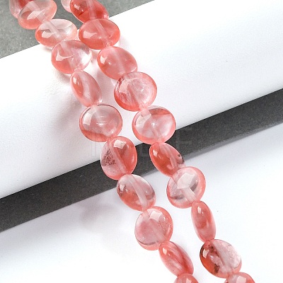 Cherry Quartz Glass Beads Strands G-T047-A11-01-1