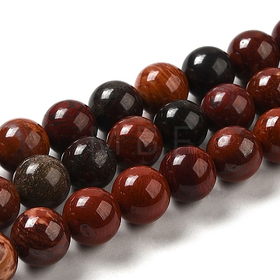 Natural Red Snakeskin Jasper Beads Strands G-H298-A02-04-1