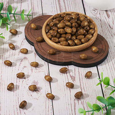 Spray Painted Natural Maple Wood Beads X-CD-TAC0003-01B-1