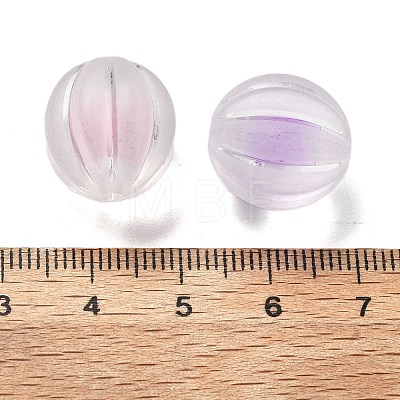 Frosted Transparent Acrylic Beads OACR-A032-15B-1