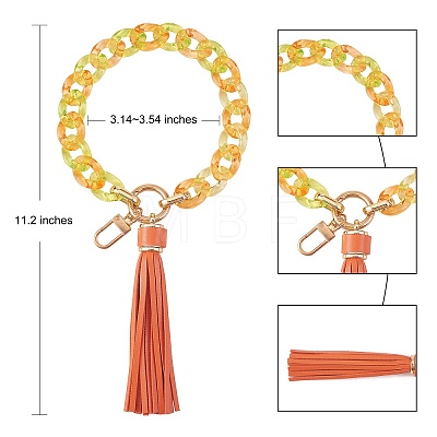Chain Link Wristlet Keychain HJEW-SW00014-02-1