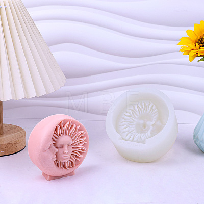 Moon & Sun DIY Candle Silicone Statue Molds PW-WG43161-01-1