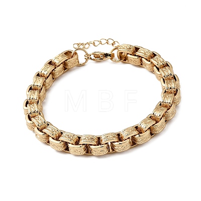 304 Stainless Steel Box Chains Bracelets for Women BJEW-P399-02G-1