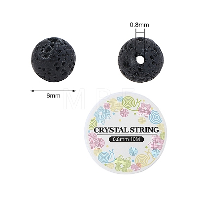 DIY Natural Lava Rock Bead Stretch Bracelet Making Kits DIY-CJ0001-21D-1