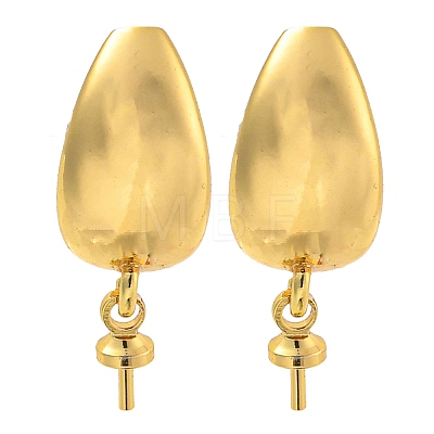 Rack Plating Brass Studs Earrings Finding KK-T072-03G-1