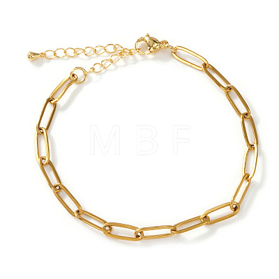 Fashion 304 Stainless Steel Paperclip Chain Bracelets for Women SF7008-2-1