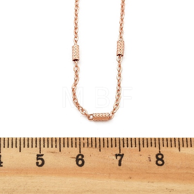 Brass Cable Chain Necklaces for Women NJEW-D302-19RG-1