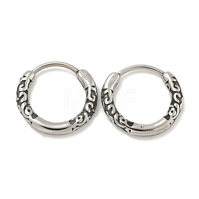 316 Surgical Stainless Steel Hoop Earrings EJEW-D096-12AS-04-1