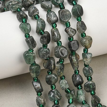 Natural Green Quartz Beads Strands GG-CBA3A44-C10-01-1