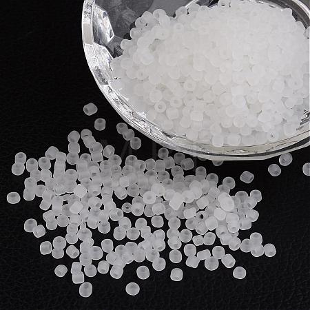 8/0 Frosted Round Glass Seed Beads X-SEED-A008-3mm-M1-1