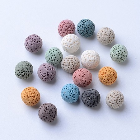 Unwaxed Natural Lava Rock Beads X-G-F325-8mm-M-1