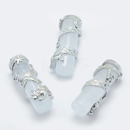 Natural Quartz Crystal Pendants G-O163-E04-1