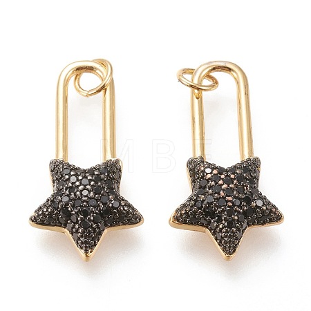 Brass Micro Pave Cubic Zirconia Pendants ZIRC-I045-07B-1