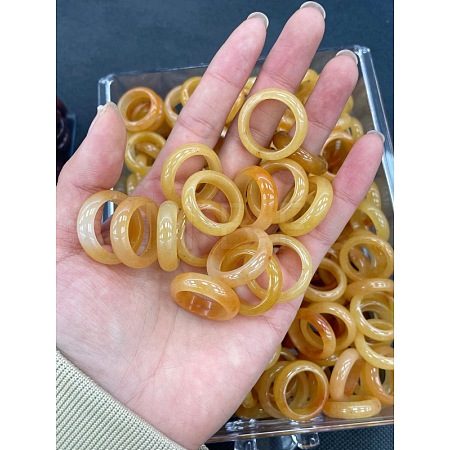 Natural Topaz Jade Finger Rings WG8089A-08-1