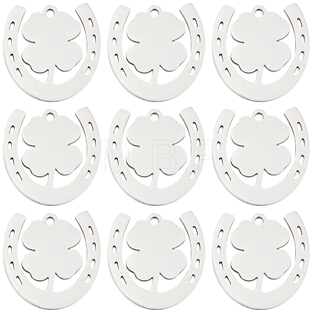 20Pcs 201 Stainless Steel Pendants STAS-SC0009-18-1