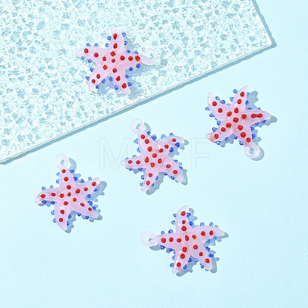 5Pcs Handmade Lampwork Pendants LAMP-YW0001-67F-1