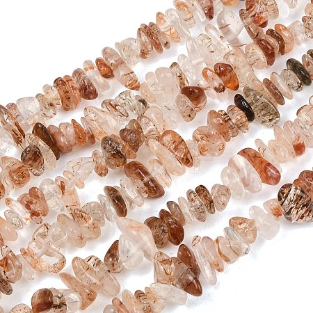 Natural Black Gold Rutilated Quartz Beads Strands G-G905-20A-1