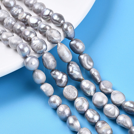 Natural Cultured Freshwater Pearl Beads Strands PEAR-N014-08L-1