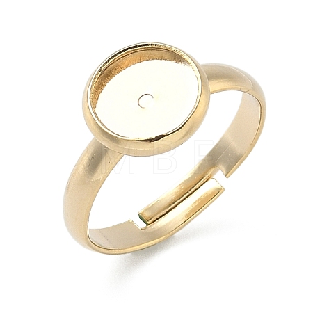 Adjustable Brass Pad Ring Setting KK-K414-08G-1