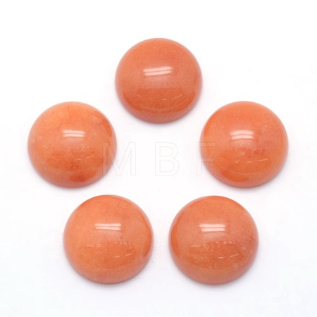 Natural Red Aventurine Cabochons G-P393-R48-4MM-1