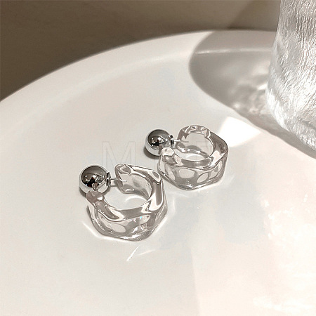 Acrylic Stud Earrings WGCE62F-02-1
