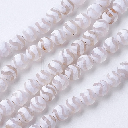 Tibetan Style dZi Beads G-G752-01-6mm-1