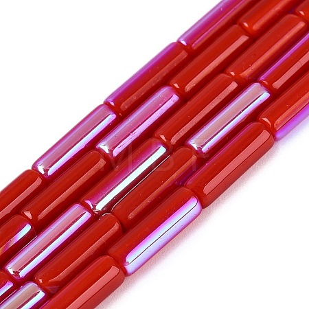 Electroplate Opaque Glass Beads Strands EGLA-Q132-02A-F01-1