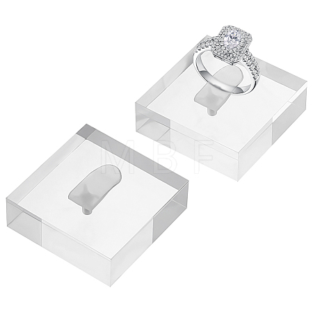 Acrylic Jewelry Single Ring Display Stands ODIS-WH0099-246-1